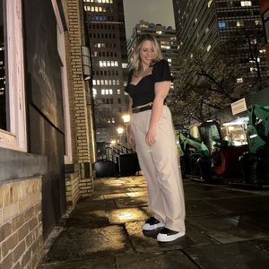 Aritzia Wilfred black off shoulder crop top 2XL